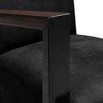 Fauteuil Lazy Imitation cuir aspect vieilli - Noir - Sans repose-pieds