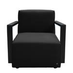 Fauteuil Lazy structuurstof - Antraciet - Met hocker