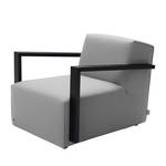 Fauteuil Lazy Tissu structuré - Gris clair - Avec repose-pieds