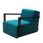 Sessel Lazy Webstoff Petrol - Mit Hocker