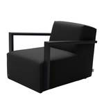 Fauteuil Lazy structuurstof - Antraciet - Zonder hocker