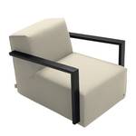 Fauteuil Lazy structuurstof - Beige - Zonder hocker