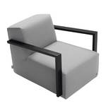 Fauteuil Lazy Tissu structuré - Gris clair - Sans repose-pieds