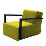 Fauteuil Lazy structuurstof - Mosterdgeel - Zonder hocker