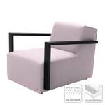 Fauteuil Lazy structuurstof - Lavendel - Met hocker