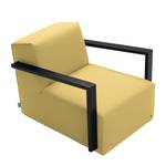 Fauteuil Lazy Tissu structuré - Jaune maïs - Sans repose-pieds