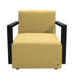 Fauteuil Lazy Tissu structuré - Jaune maïs - Sans repose-pieds