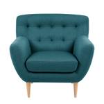 Fauteuil Lemvig geweven stof - Donkerblauw