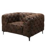 Fauteuil Leominster antiek leren look - bruin