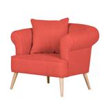 Fauteuil Lilou geweven stof - Rood