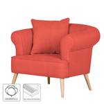 Fauteuil Lilou geweven stof - Rood