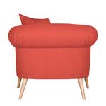 Fauteuil Lilou geweven stof - Rood