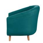 Fauteuil Little Tissu bleu / vert