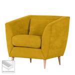 Fauteuil Lorneville Tissu - Jaune moutarde