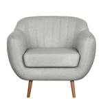 Fauteuil Maila III geweven stof - Lichtgrijs