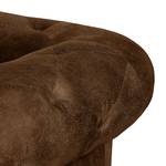 Fauteuil Mallow Aspect cuir vieilli marron