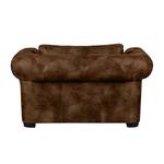 Fauteuil Mallow Aspect cuir vieilli marron