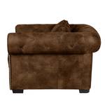 Fauteuil Mallow Aspect cuir vieilli marron