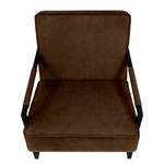 Fauteuil Manchester IV Aspect cuir vieilli - Marron