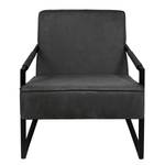 Fauteuil Manchester IV antieke leerlook - Donkergrijs