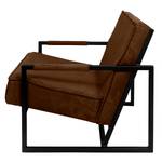 Fauteuil Manchester IV antieke leerlook - Chocoladebruin