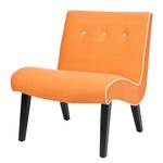 Sessel Mandell Birke massiv / Webstoff - Orange