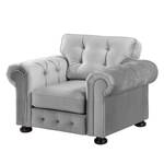 Fauteuil Marau Velours - Gris clair