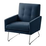 Fauteuil Maximus Velours - Bleu jean