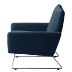 Fauteuil Maximus Velours - Bleu jean