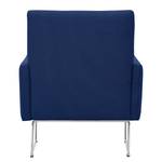 Fauteuil Maximus geweven stof Stof Floreana: Donkerblauw II