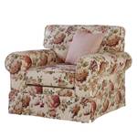 Fauteuil Merrill Tissu en coton - Beige - Motif floral