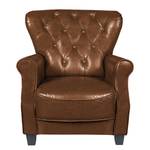 Fauteuil Meyford Cuir véritable - Marron