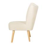 Poltrona Oona I Tessuto Beige - Bianco crema