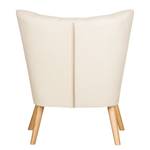 Poltrona Oona I Tessuto Beige - Bianco crema