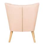 Fauteuil Oona II geweven stof beige - Pastel abrikoos