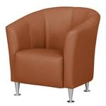 Fauteuil Minga Cuir véritable - Cognac