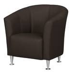 Fauteuil Minga Cuir véritable - Marron foncé