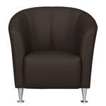 Fauteuil Minga Cuir véritable - Marron foncé