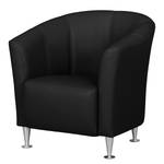 Fauteuil Minga Cuir véritable - Noir