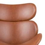 Fauteuil Montola kunstleer - cognackleurig - Zwart