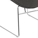 Fauteuil Montola Tissu structuré - Gris foncé - Argenté