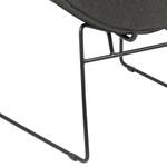 Fauteuil Montola structuurstof - Donkergrijs - Zwart