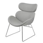 Fauteuil Montola Tissu Gris clair - Argenté