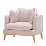 Fauteuil Sulviken geweven stof - Stof Dona: Beige-Roze