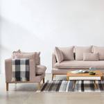 Fauteuil Sulviken geweven stof - Stof Dona: Beige-Roze