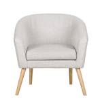 Fauteuil Ida II geweven stof beige - Lichtgrijs