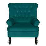 Fauteuil New Mill microvezel Petrolblauw - Zonder hocker