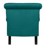 Fauteuil New Mill microvezel Petrolblauw - Met hocker