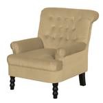 Fauteuil New Mill microvezel Aardekleurig - Met hocker