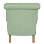 Fauteuil New Mill geweven stof Mintkleurig - Met hocker